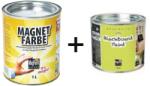 MagPaint Combo Vopsea Magnetica+ Vopsea Cu Efect De Tabla De Scris Lime (MPV1000EN+BB050CLEN)