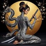 NORIMPEX - Puzzle Tablou Diamant: Războinic asiatic 30x40cm - 1 - 39 piese