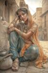 NORIMPEX - Puzzle Tablou Diamant: Femeie arabă 30x40cm - 1 - 39 piese