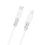 Dudao Cablu pentru incarcare si transfer de date Dudao L25SX, USB-C/Lightning, 30W, 1m, Alb (6976625336333)