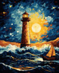 Oh Art! Set pictura pe numere, cu sasiu, Far, 40x50 cm (ANG729)