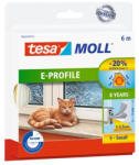 TESA Ajtó- és ablaktömítő szalag, 9 mm x 6 m, TESA "tesamoll® E profil", fehér (05463-00120-03 /00122-00)
