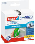 tesa Tépőzár, öntapadó, 20 mm x 2, 5 m, TESA "On&Off", fehér (55225-00002-02)