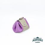 Amnisu Szürke - világos lila bőr mini 2in1 szütyő és kockatálca N8014-4015