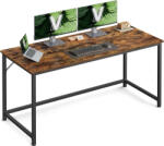 VASAGLE Birou calculator cu cadru metalic si blat PAL, stil industrial, 135x60x76 cm, maro rustic (EZ-LWD043B01)