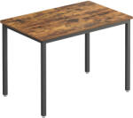 VASAGLE Masa de bucatarie pentru 4 persoane, cadru metalic, stil industrial, 110x70x77 cm, maro rustic (EZ-KDT081B01)