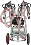 EMT Aparat de muls vaci EMT cu 2 posturi si loc de un bidon, pompa vacuum ulei (EMT2+1U)