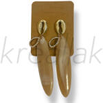  Bézs kagylós fülbevaló