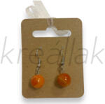  Festett achát golyó fülbevaló