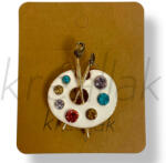  Fehér festőpaletta kitűző