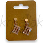  Klipszes rozé fülbevaló