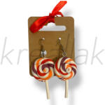  Piros nyalóka fülbevaló