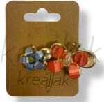  Kék lepkés virágos hajcsipesz