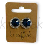  Kék köves klipszes fülbevaló