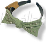  Menta gyöngyös szatén hajpánt