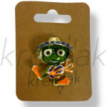  Zöld békás kitűző