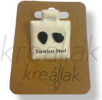  Fekete köves csepp fülbevaló