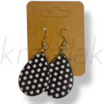  Pöttyös csepp formájú fülbevaló