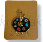  Fekete festőpaletta kitűző