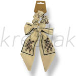  Bézs kocás masni hajgumi