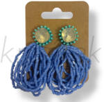  Ceruza kék gyöngysoros fülbevaló