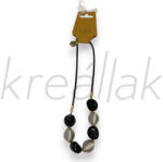  Fekete márványmintás köves nyaklánc