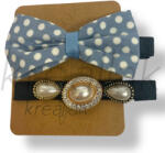  Kék pöttyös hajcsipesz szett