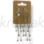  Ezüst színű lógó köves fülbevaló