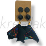  Fekete kendős fülbevaló