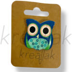  Kék baglyos kitűző