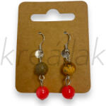  Jáde, jáspis fülbevaló