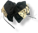  Fekete-fehér pöttyös masni karmos hajcsat