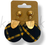  Sárga kockás fülbevaló