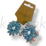  Kék gyöngyös spirál hajgumi