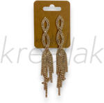  Köves , spirál mintás fülbevaló arany