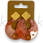  Szürke nagy köves fülbevaló