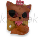  Mályva színű cica kitűző