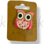  Pink bagoly kitűző