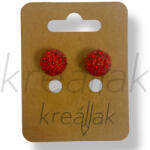  Piros strassz fülbevaló