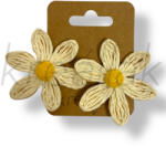  Krém virág fülbevaló