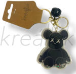  Fekete figura kulcstartó