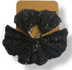  Fekete csillogó levél fülbevaló