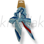  Kék csíkos masni hajgumi