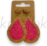  Fa fülbevaló pink