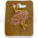  Balerina rózsaszín ruhában kitűző