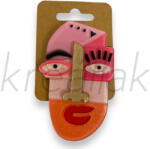  Picasso fej pink kitűző