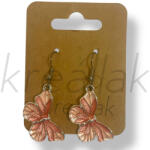  Rózsaszín lepke fülbevaló - kreallak - 1 600 Ft