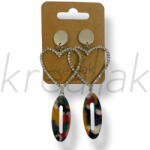  Köves szív fülbevaló