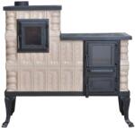 eSemineu Premium Terracotta Stove Boot Type White Rustic 10kW left
