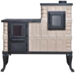 eSemineu Premium Terracotta Stove Boot Type White Rustic 10kW right